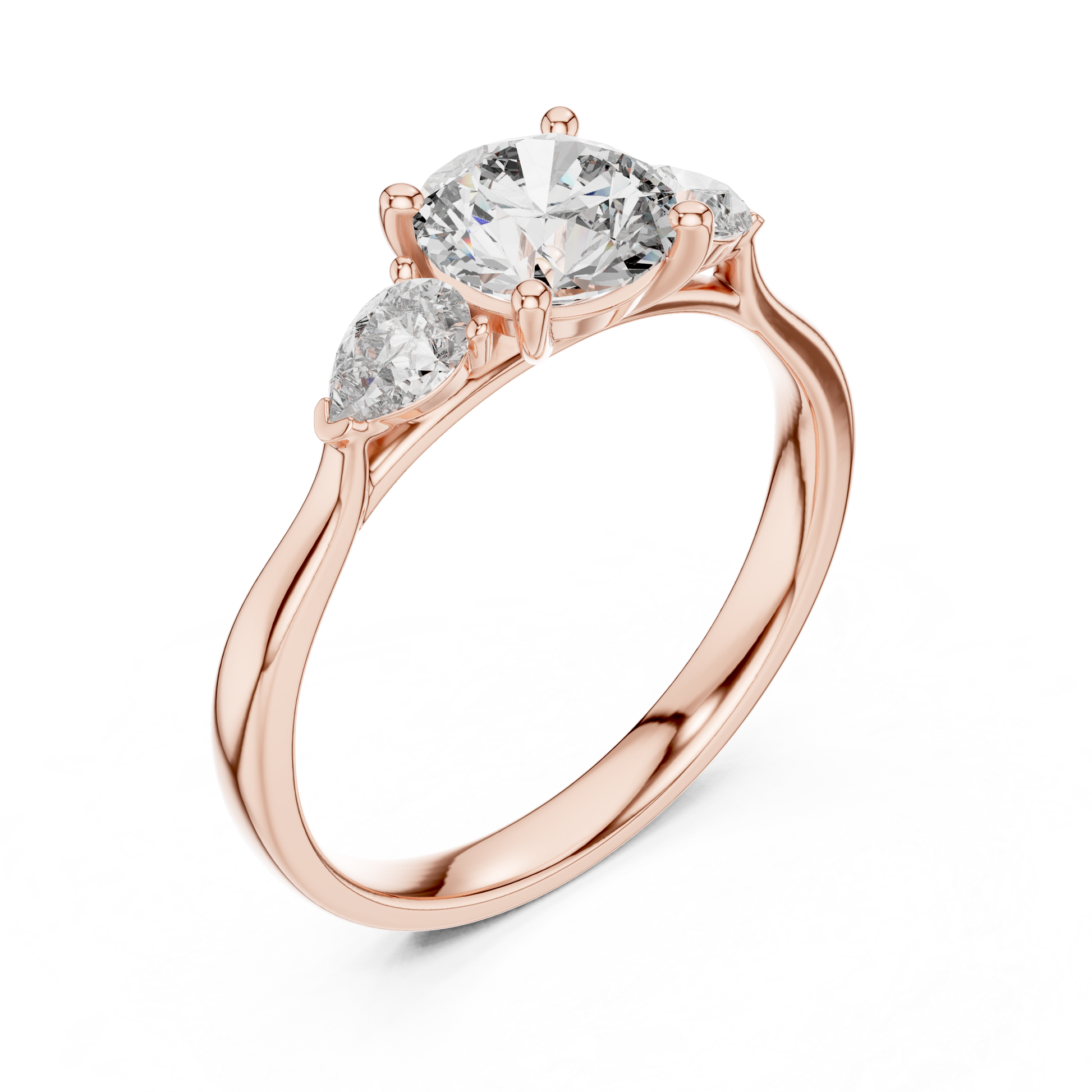 Mixed Shape Lab Grown Diamond Three Stone Ring