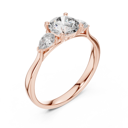 Mixed Shape Lab Grown Diamond Three Stone Ring