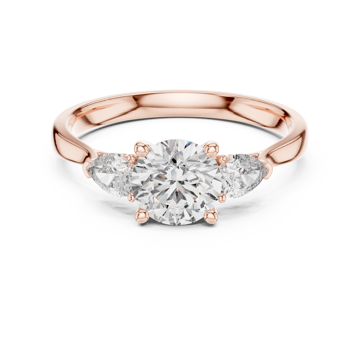 Mixed Shape Lab Grown Diamond Three Stone Ring