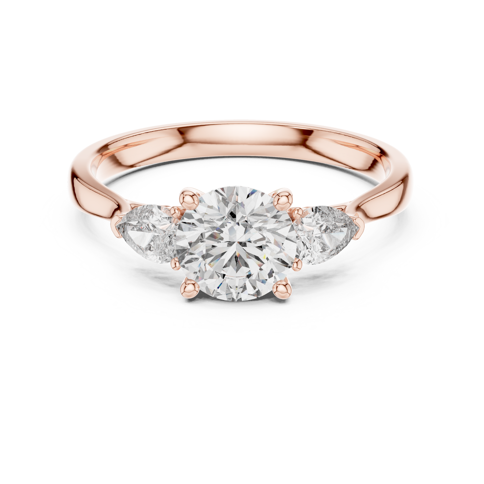 Mixed Shape Lab Grown Diamond Three Stone Ring