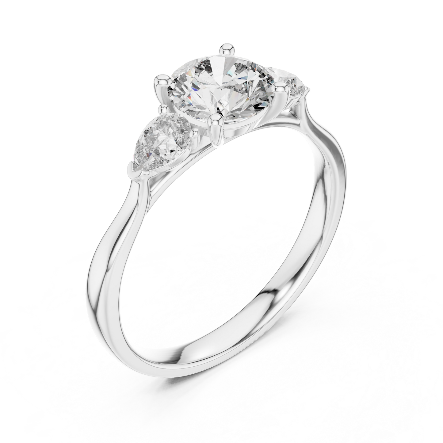 Mixed Shape Lab Grown Diamond Three Stone Ring