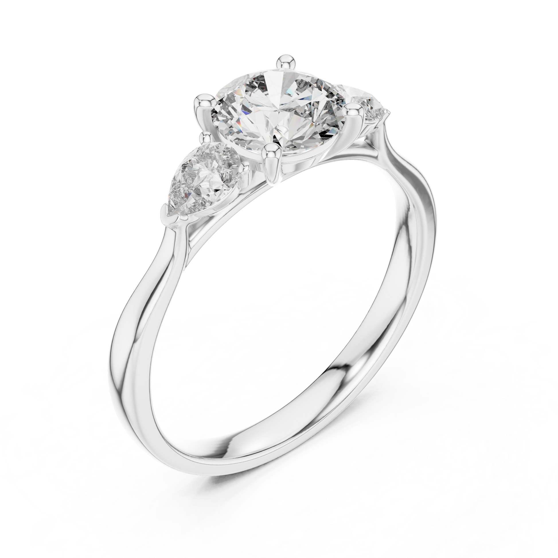 Mixed Shape Lab Grown Diamond Three Stone Ring