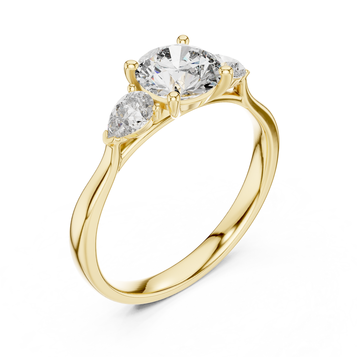 Mixed Shape Lab Grown Diamond Three Stone Ring