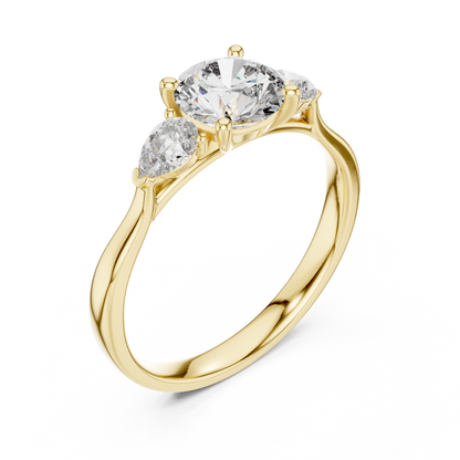 Mixed Shape Lab Grown Diamond Three Stone Ring