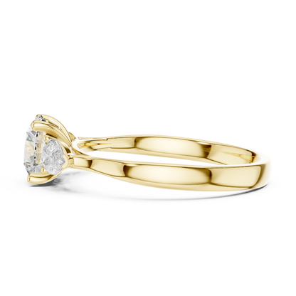 Mixed Shape Lab Grown Diamond Three Stone Ring