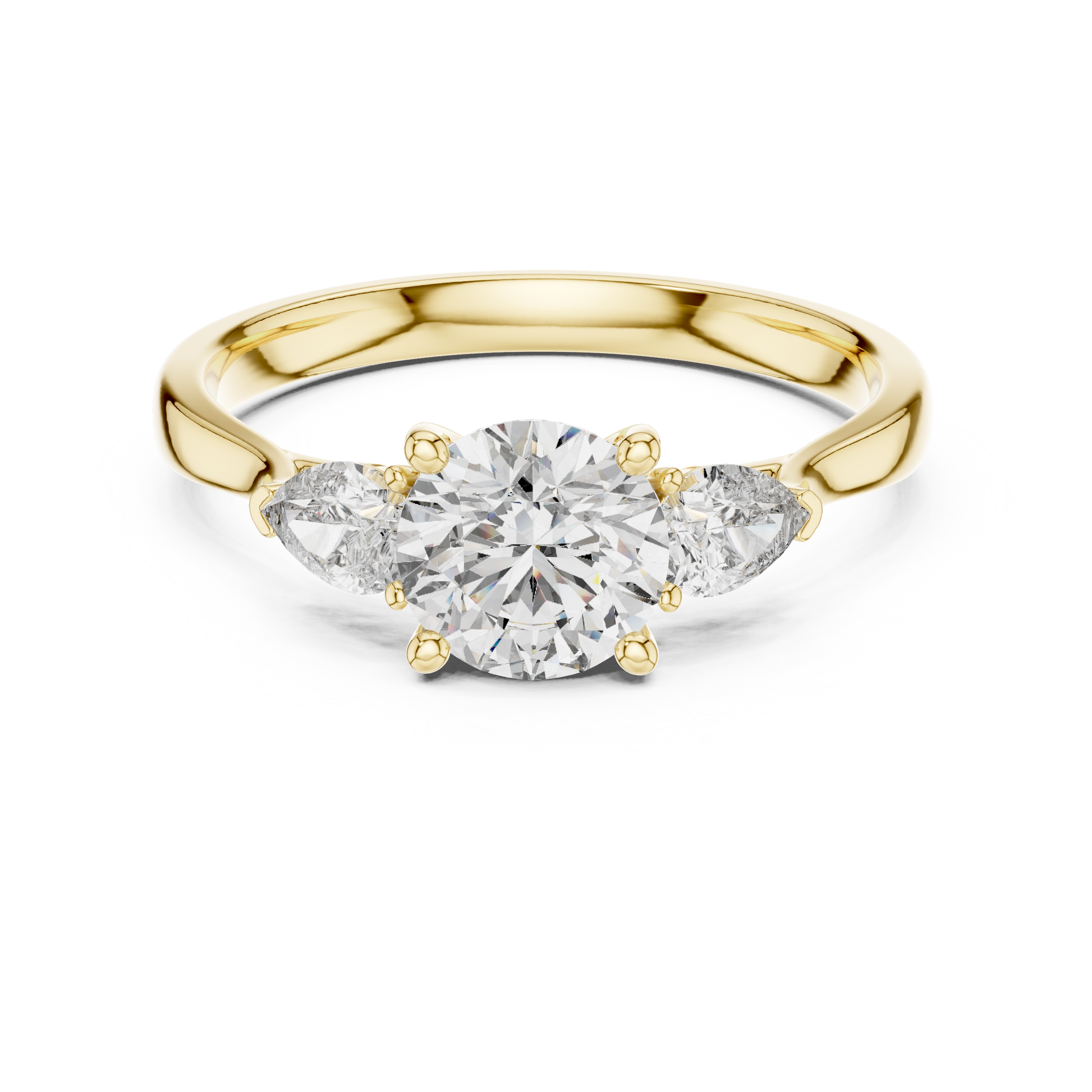 Mixed Shape Lab Grown Diamond Three Stone Ring