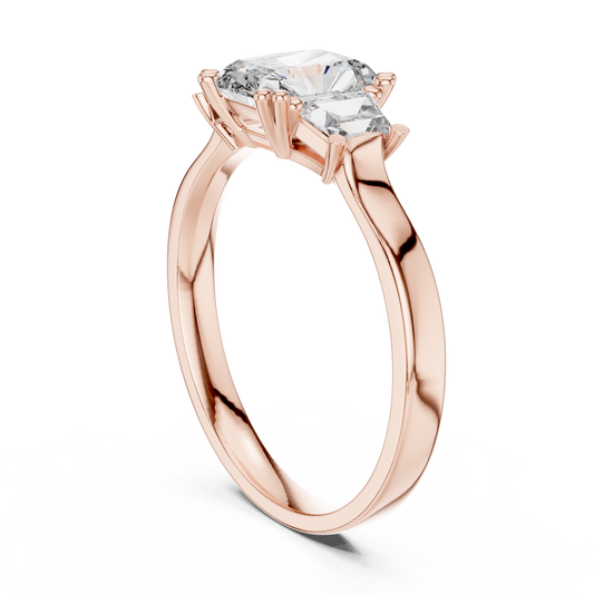 Mixed Shape Lab Grown Diamond Side Stone Ring