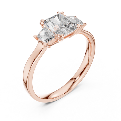 Mixed Shape Lab Grown Diamond Side Stone Ring