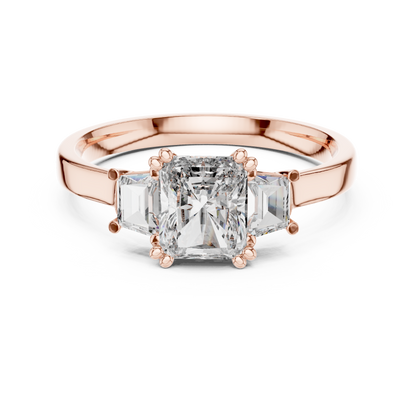 Mixed Shape Lab Grown Diamond Side Stone Ring