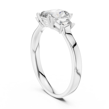 Mixed Shape Lab Grown Diamond Side Stone Ring