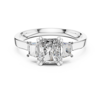 Mixed Shape Lab Grown Diamond Side Stone Ring