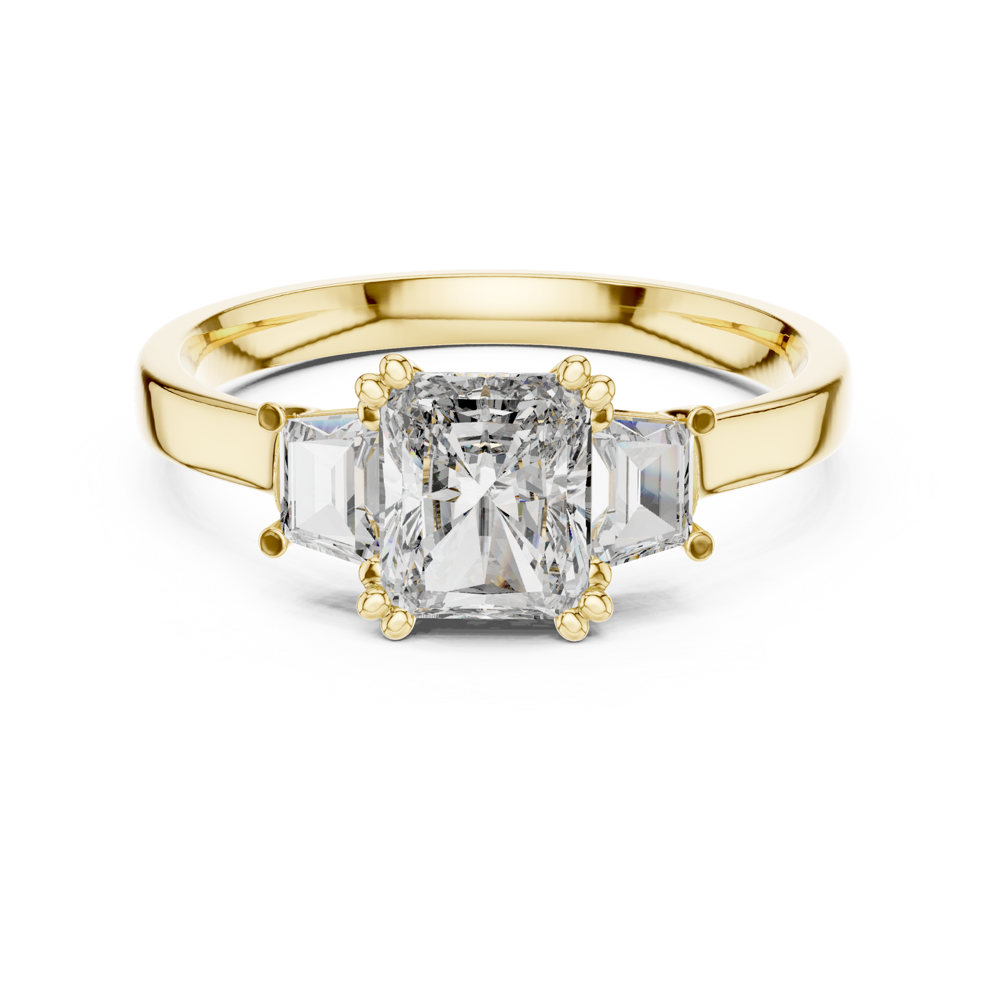 Mixed Shape Lab Grown Diamond Side Stone Ring
