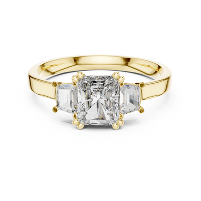 Mixed Shape Lab Grown Diamond Side Stone Ring