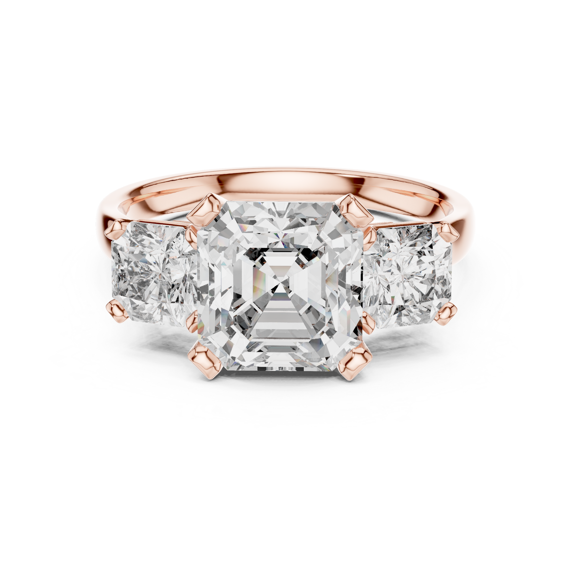 Mixed Shape Lab Grown Diamond Three Stone Ring