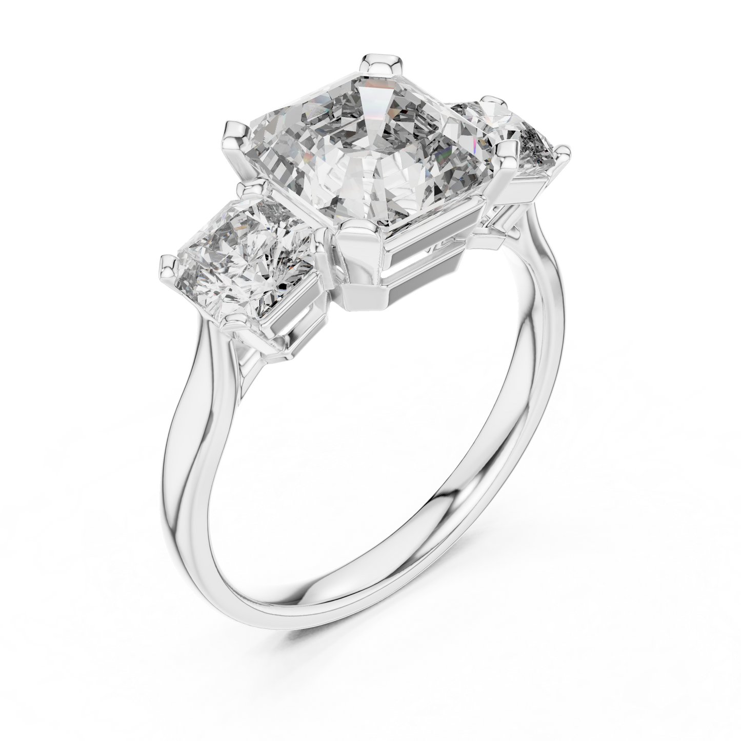 Mixed Shape Lab Grown Diamond Three Stone Ring