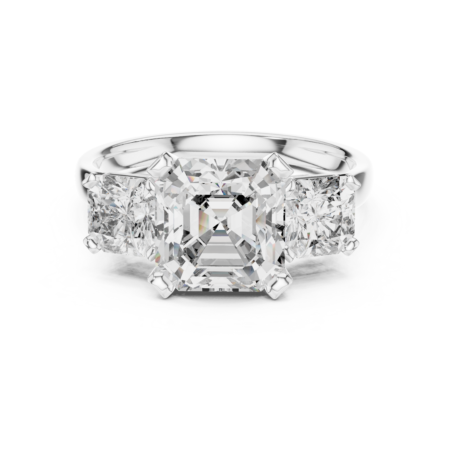 Mixed Shape Lab Grown Diamond Three Stone Ring