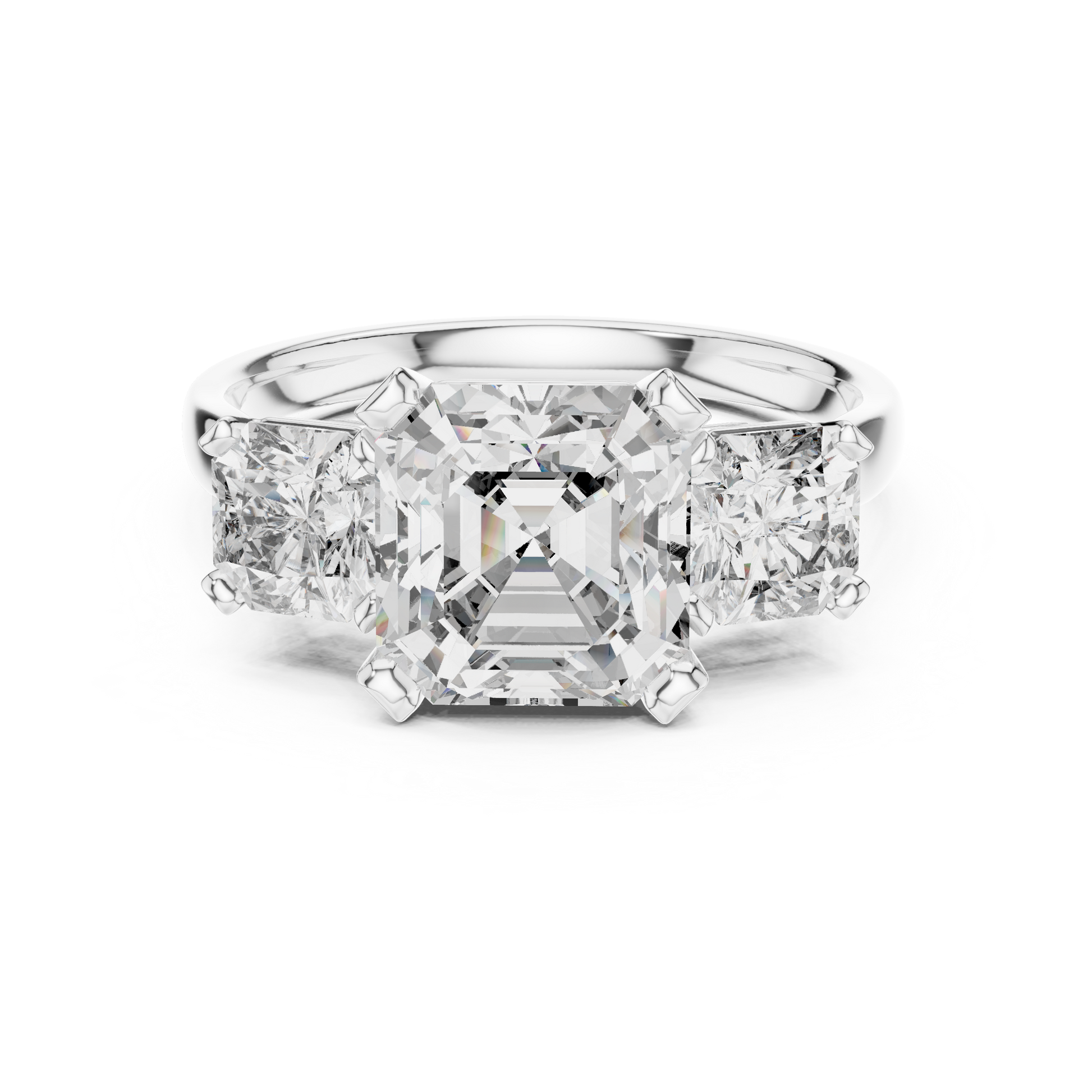 Mixed Shape Lab Grown Diamond Three Stone Ring