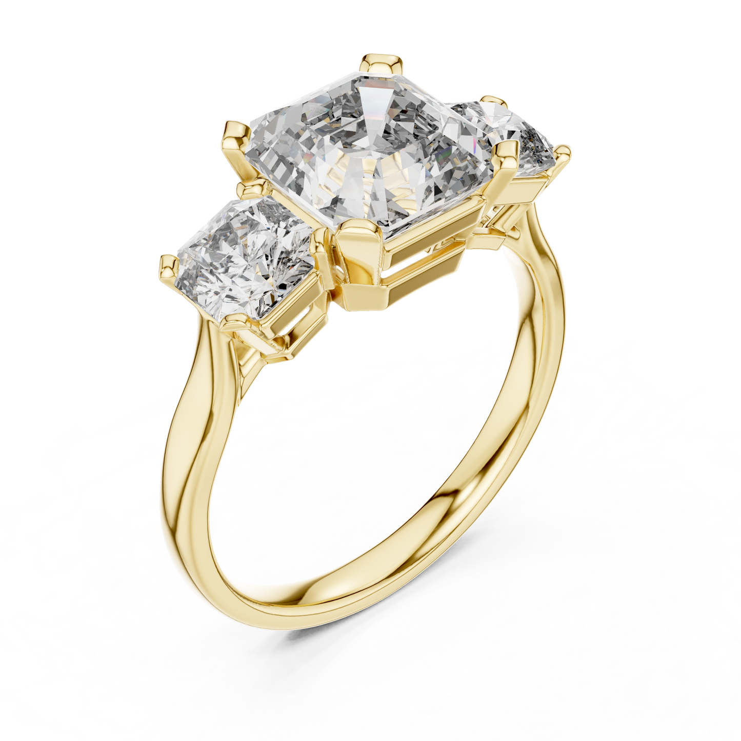 Mixed Shape Lab Grown Diamond Three Stone Ring