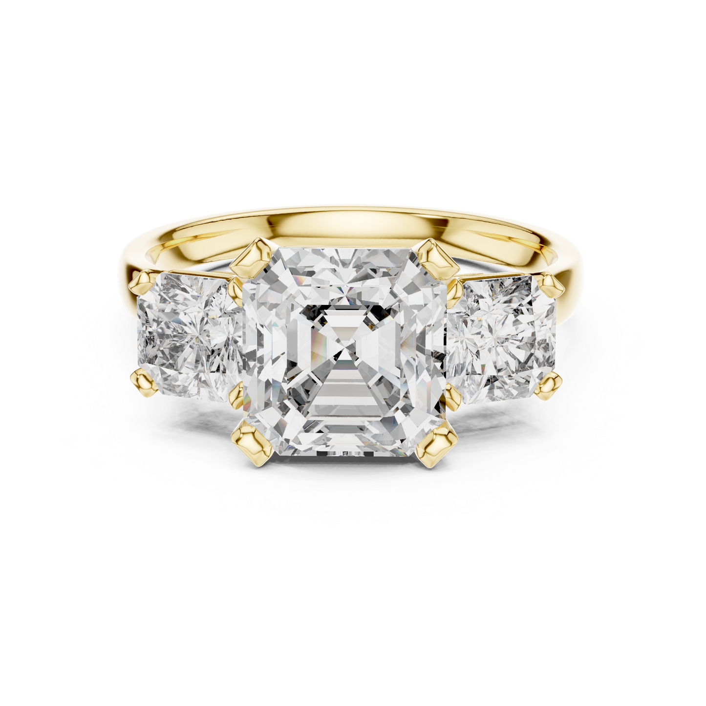 Mixed Shape Lab Grown Diamond Three Stone Ring