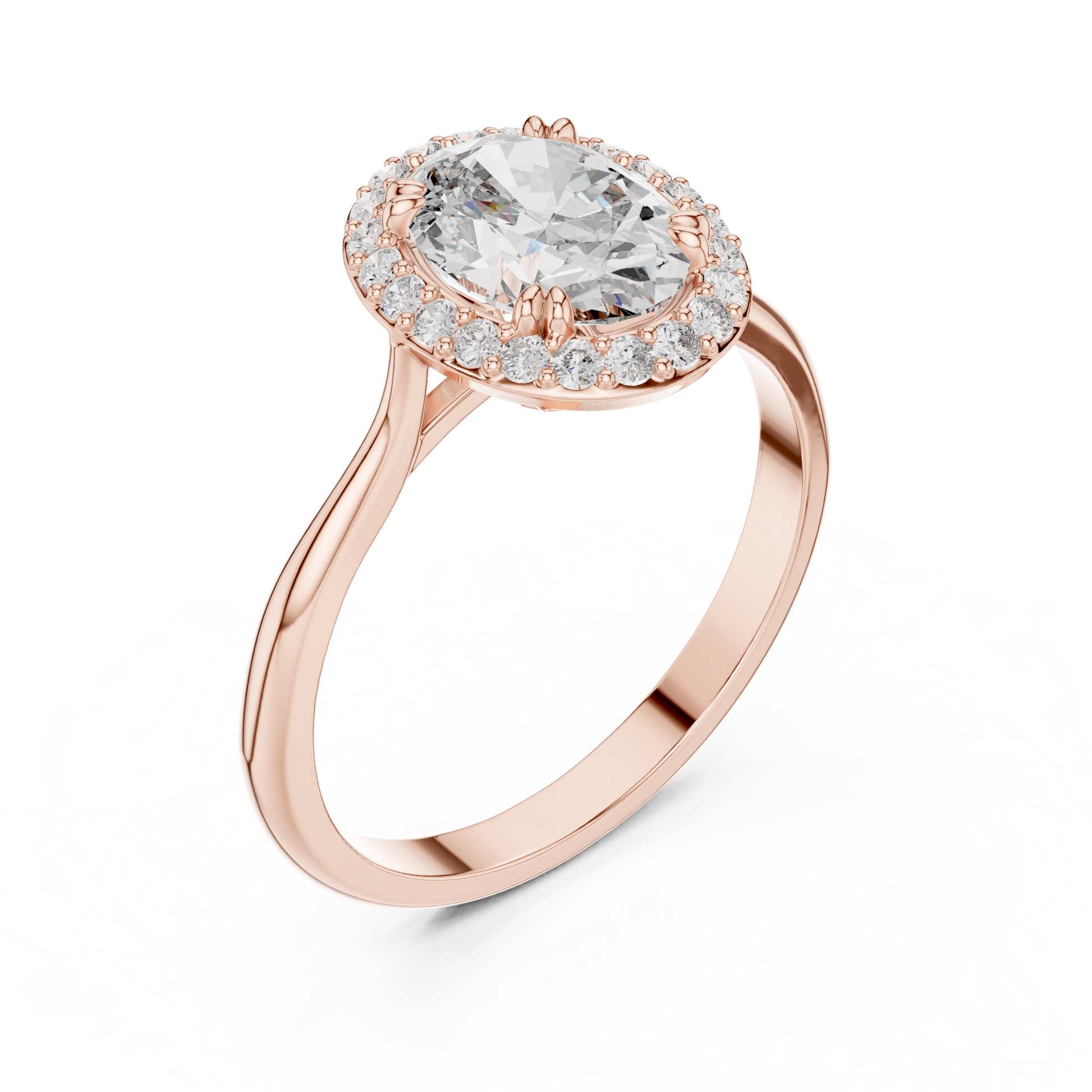 Mixed Shape Lab Grown Diamond Halo Ring