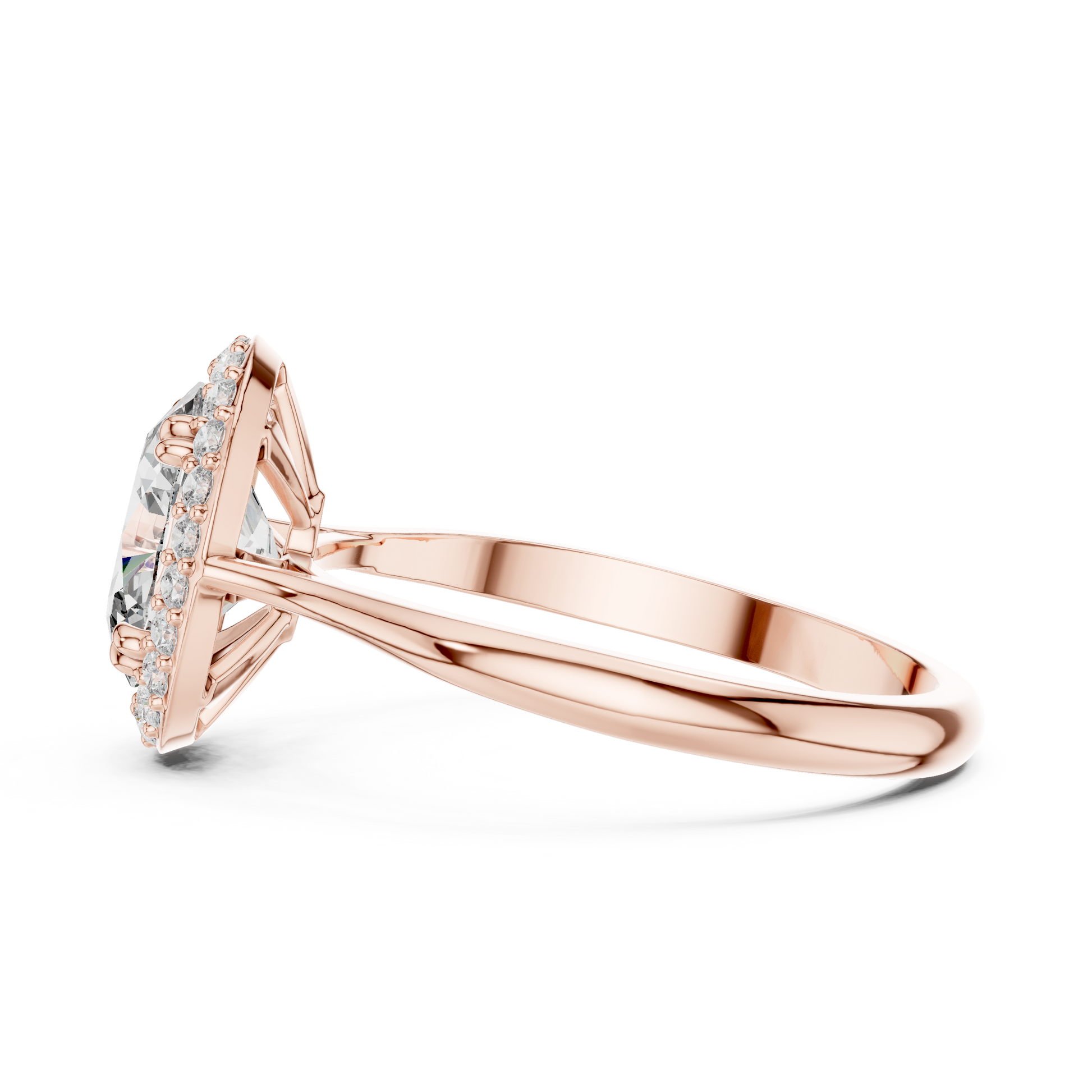 Mixed Shape Lab Grown Diamond Halo Ring