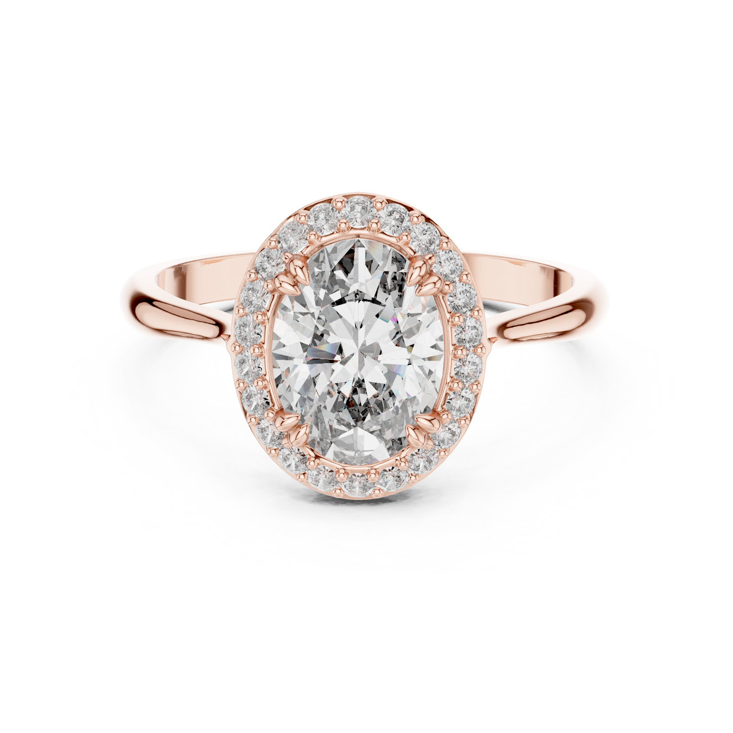 Mixed Shape Lab Grown Diamond Halo Ring