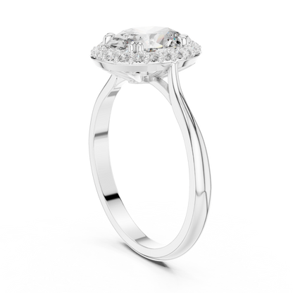 Mixed Shape Lab Grown Diamond Halo Ring