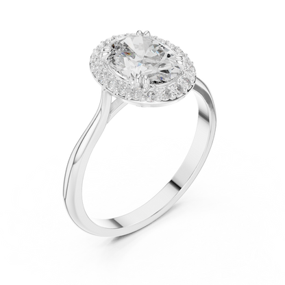 Mixed Shape Lab Grown Diamond Halo Ring