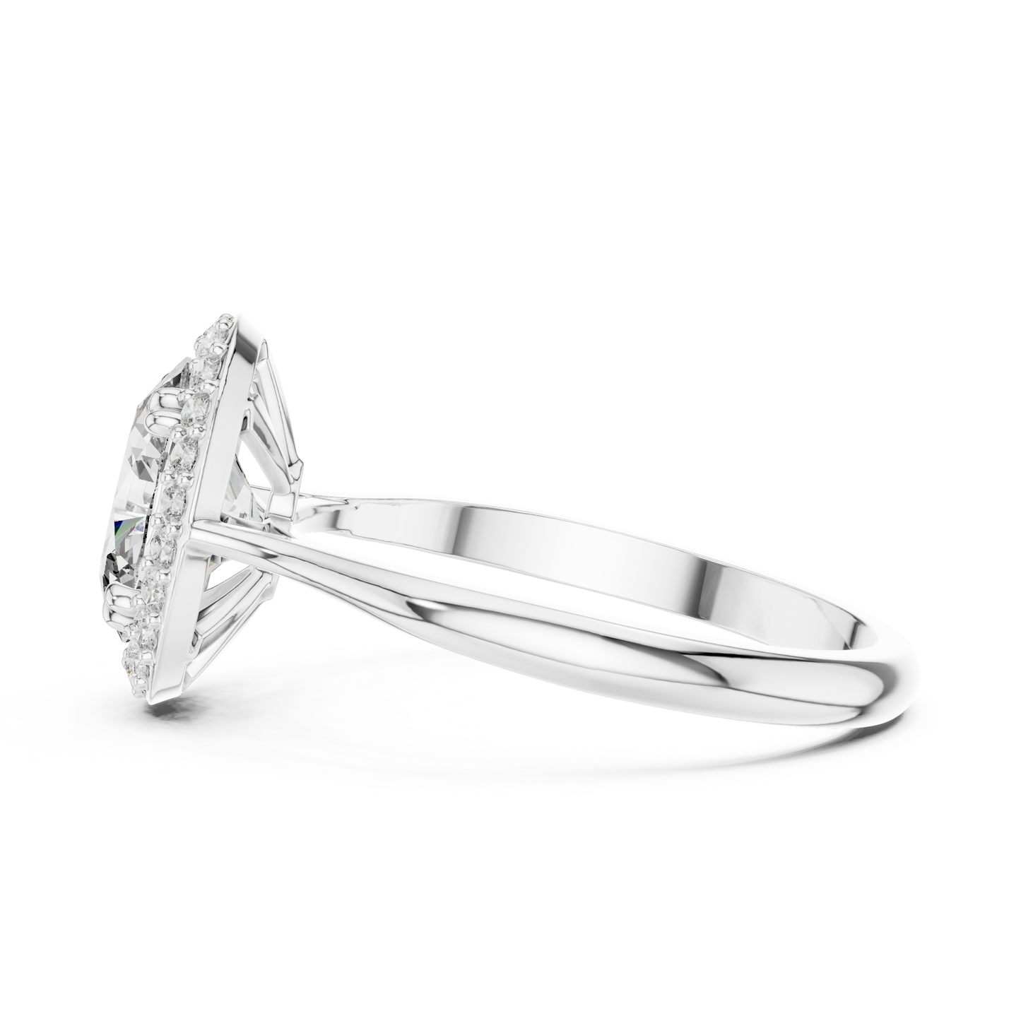 Mixed Shape Lab Grown Diamond Halo Ring
