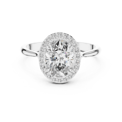 Mixed Shape Lab Grown Diamond Halo Ring