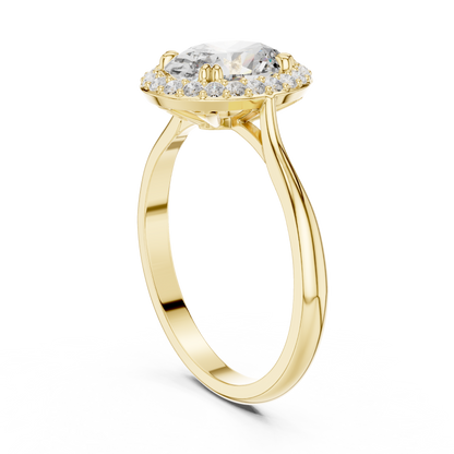 Mixed Shape Lab Grown Diamond Halo Ring