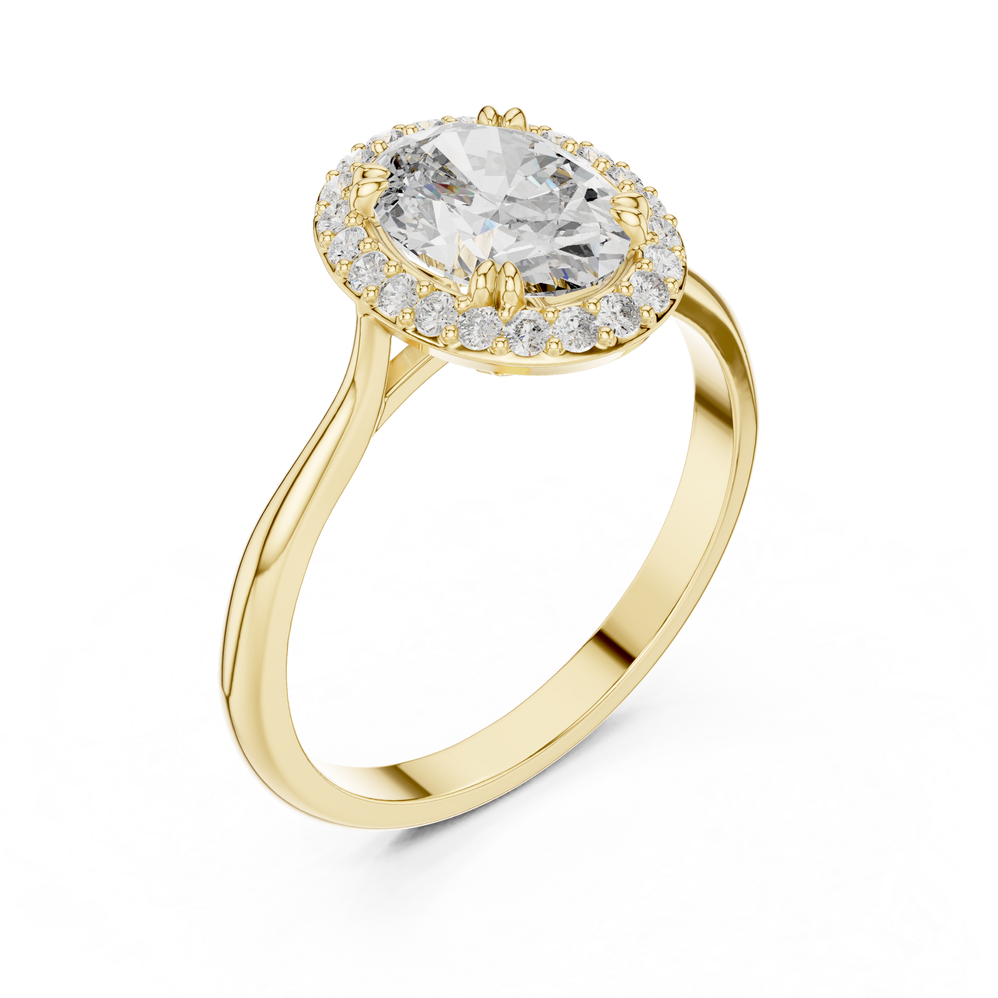 Mixed Shape Lab Grown Diamond Halo Ring