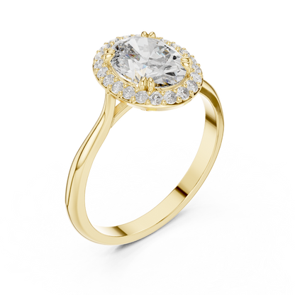 Mixed Shape Lab Grown Diamond Halo Ring