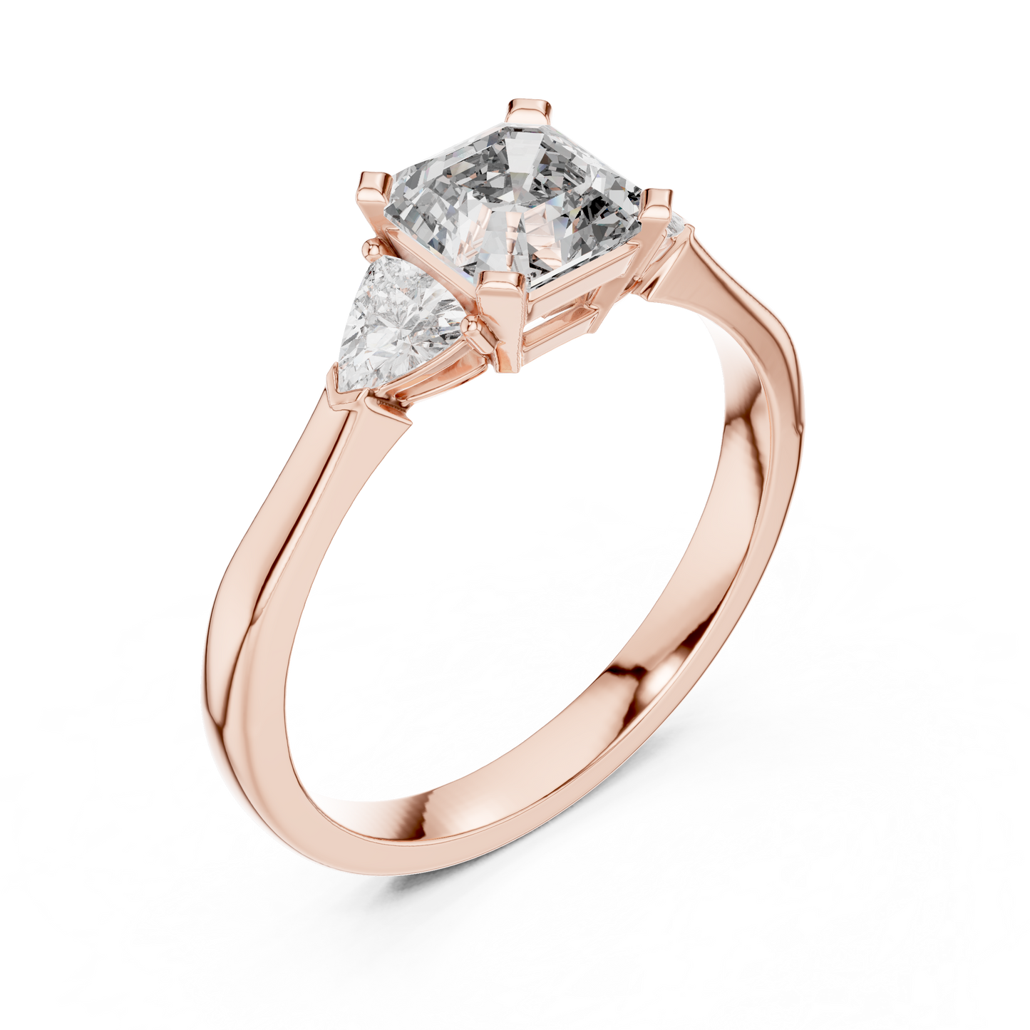 Mixed Shape Lab Grown Diamond Side Stone Ring