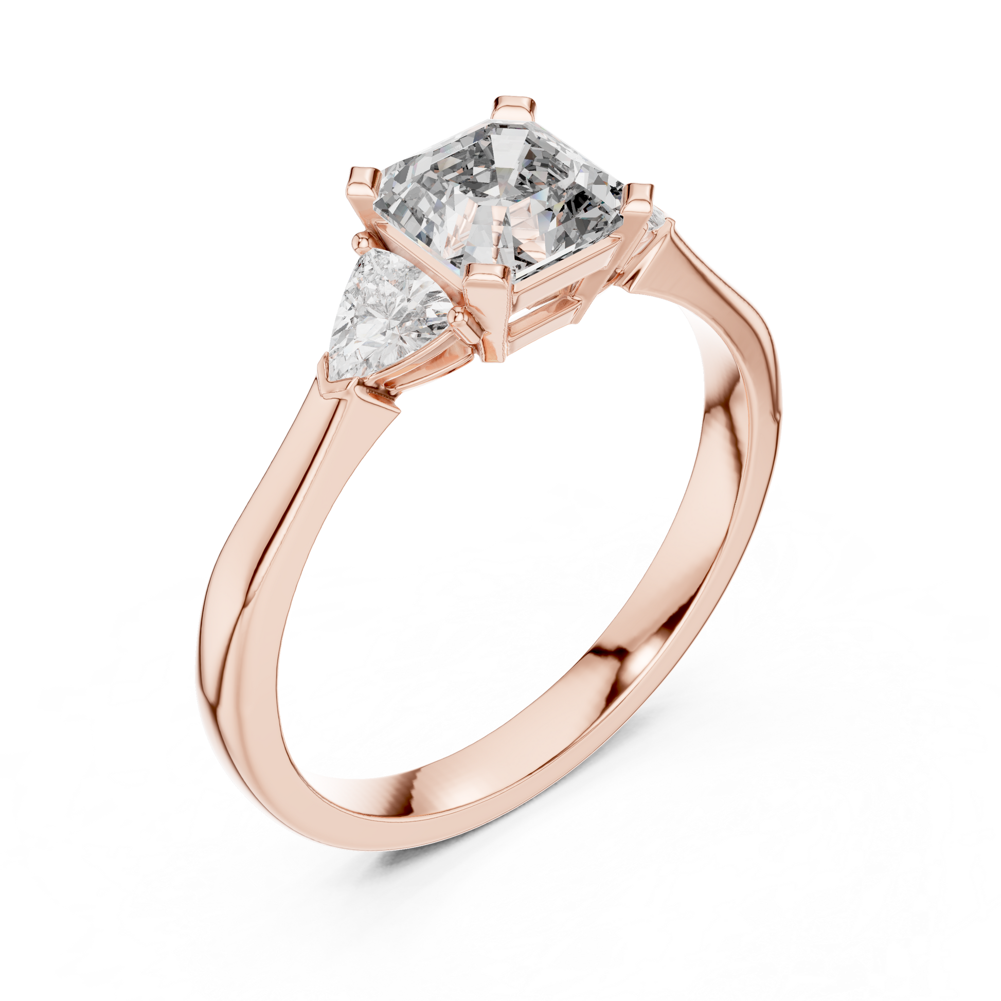 Mixed Shape Lab Grown Diamond Side Stone Ring