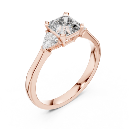Mixed Shape Lab Grown Diamond Side Stone Ring