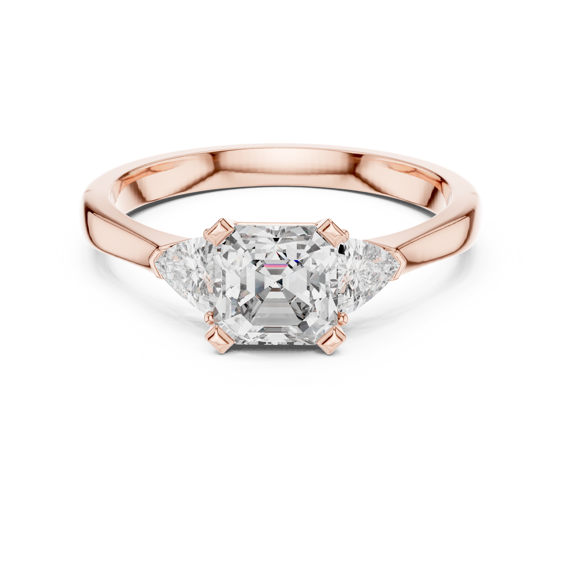 Mixed Shape Lab Grown Diamond Side Stone Ring