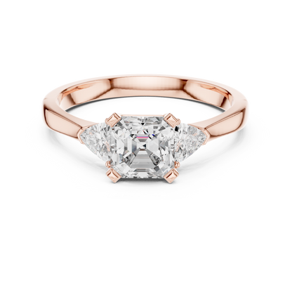 Mixed Shape Lab Grown Diamond Side Stone Ring