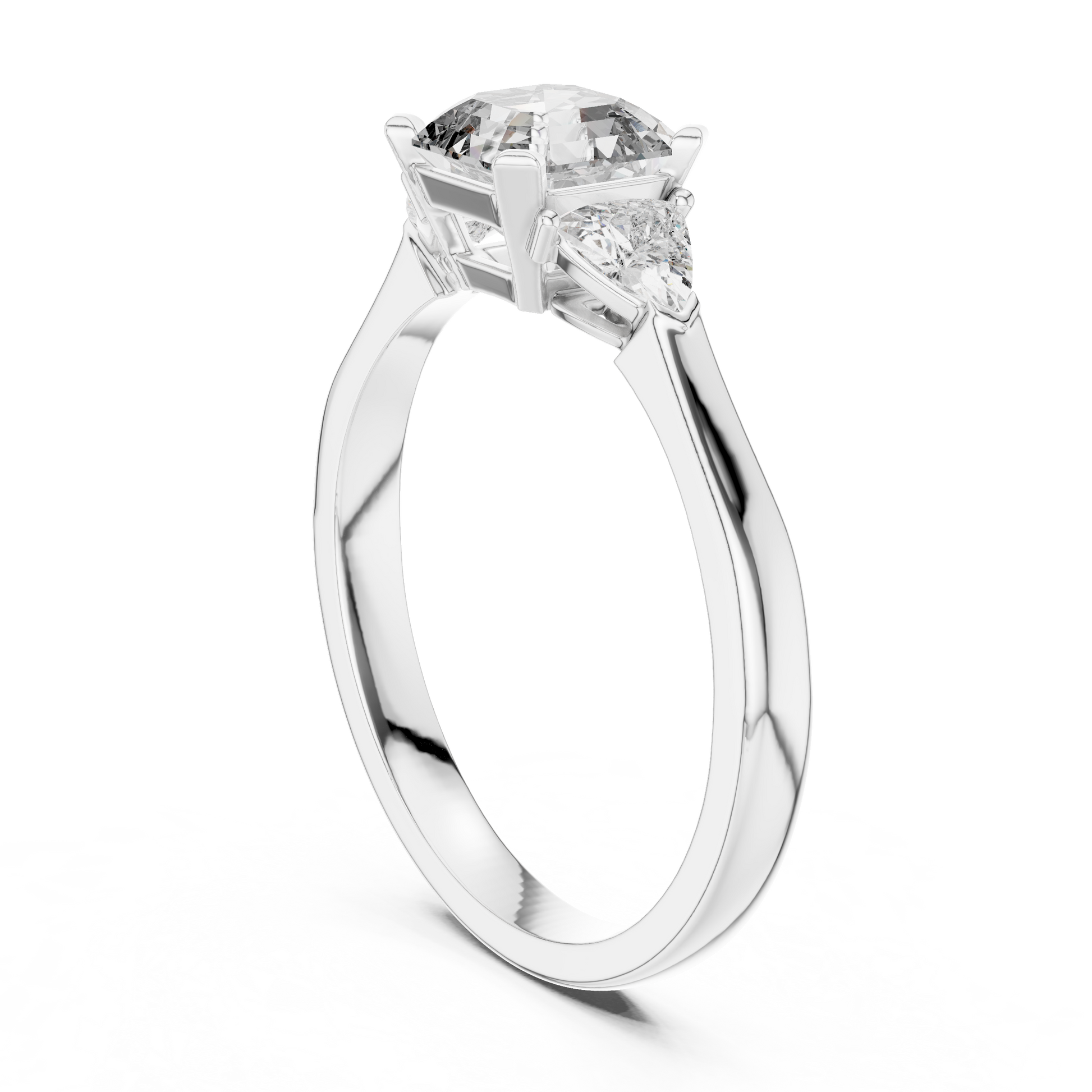 Mixed Shape Lab Grown Diamond Side Stone Ring