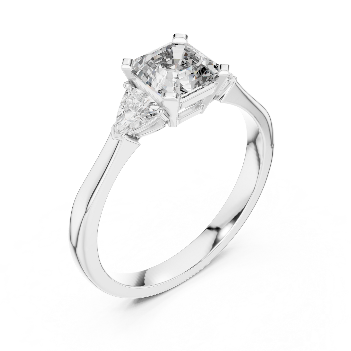 Mixed Shape Lab Grown Diamond Side Stone Ring