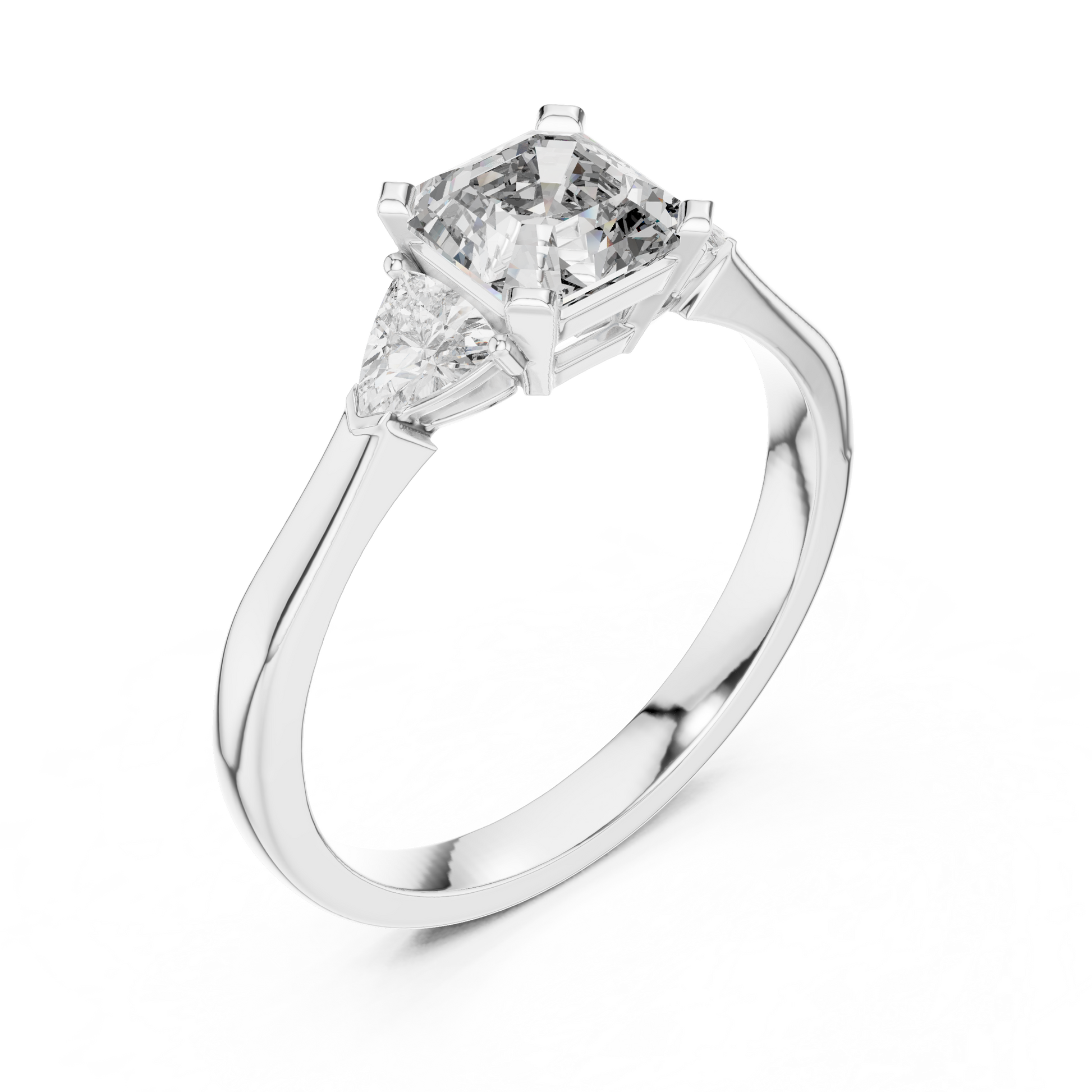 Mixed Shape Lab Grown Diamond Side Stone Ring