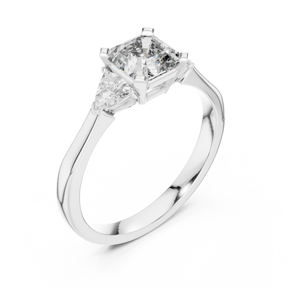 Mixed Shape Lab Grown Diamond Side Stone Ring