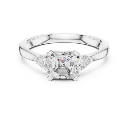 Mixed Shape Lab Grown Diamond Side Stone Ring
