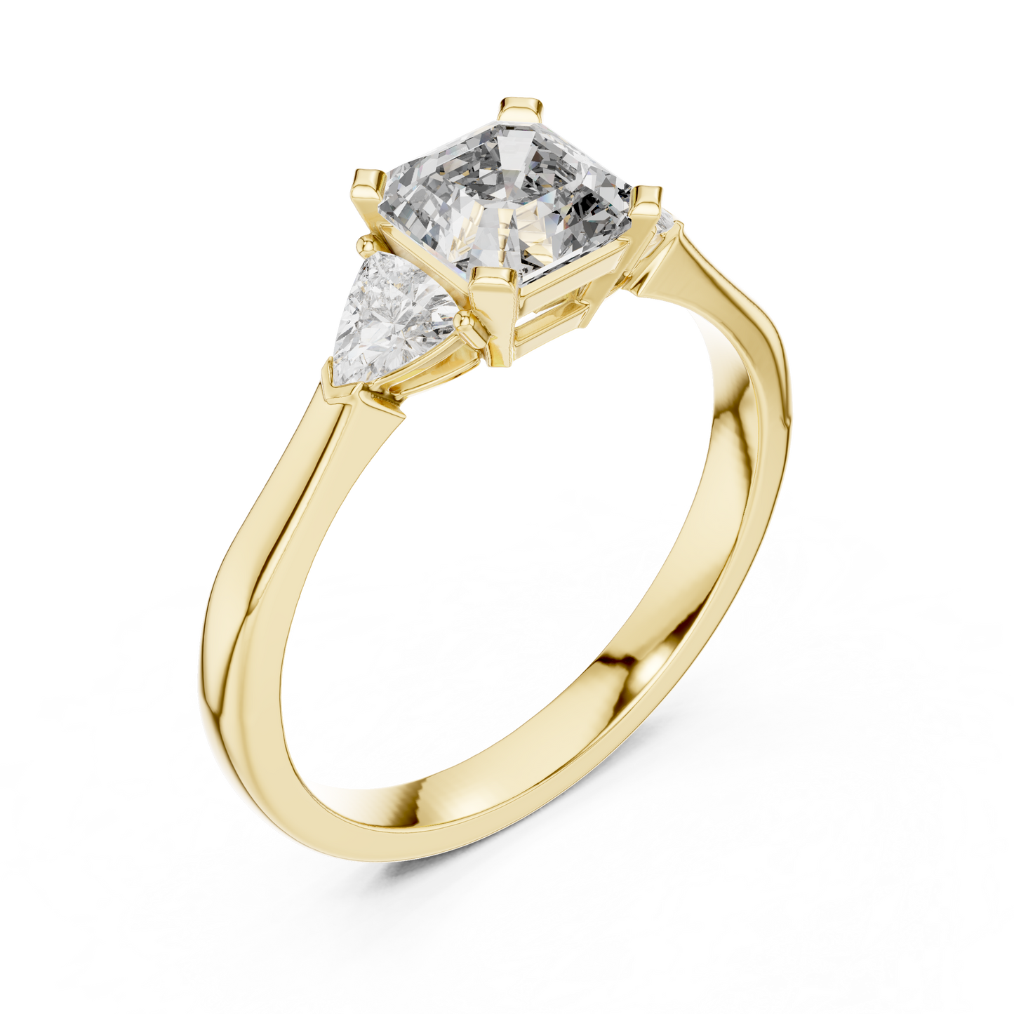 Mixed Shape Lab Grown Diamond Side Stone Ring