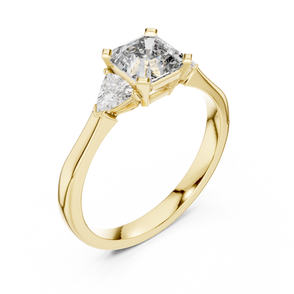 Mixed Shape Lab Grown Diamond Side Stone Ring