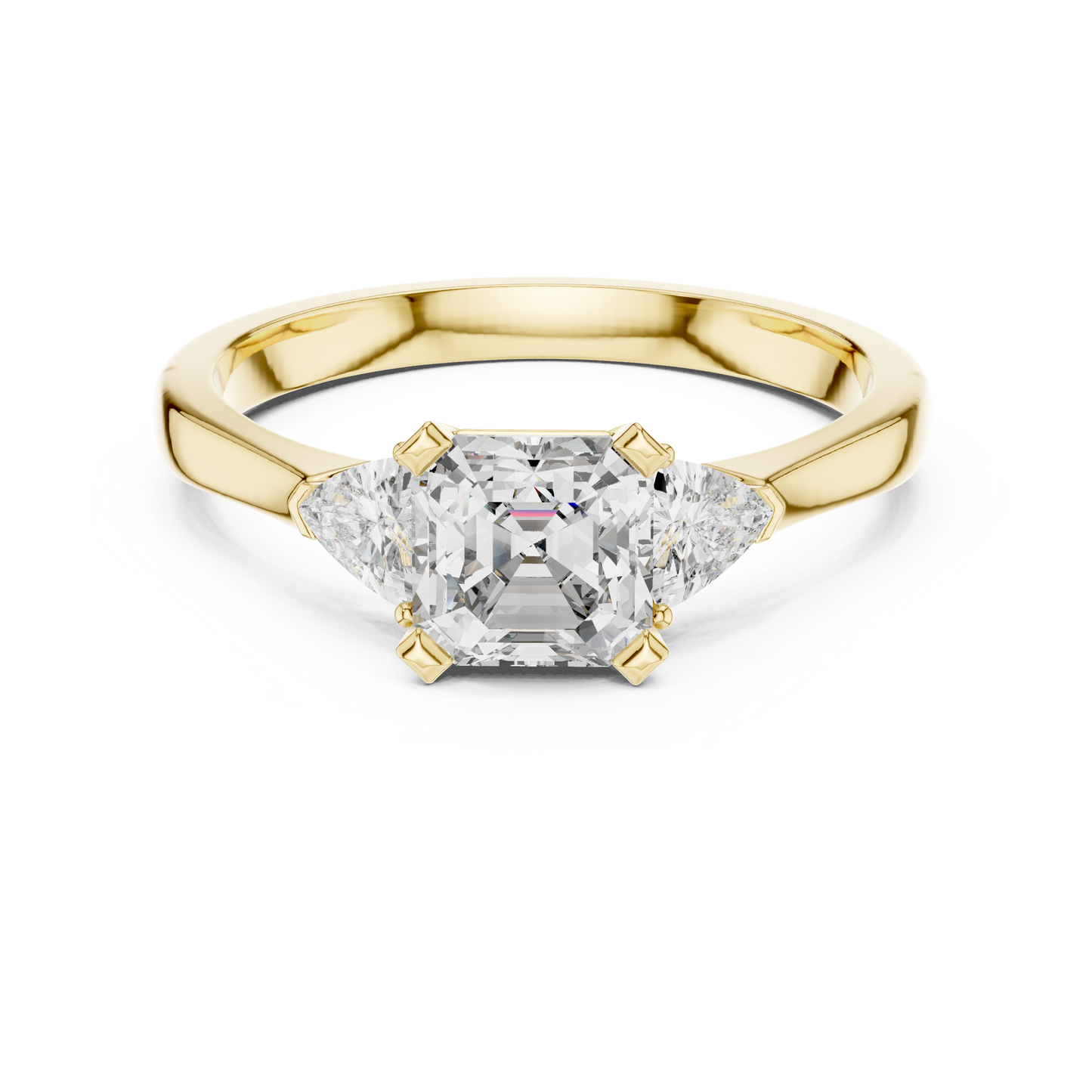 Mixed Shape Lab Grown Diamond Side Stone Ring