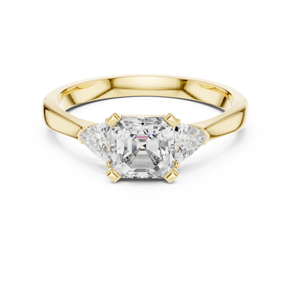 Mixed Shape Lab Grown Diamond Side Stone Ring