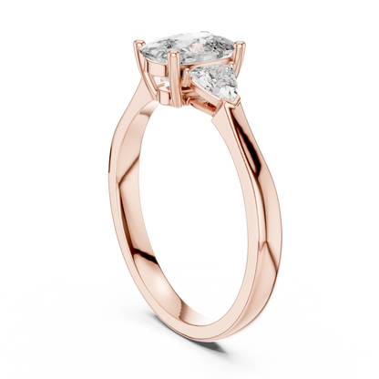 Mixed Shape Lab Grown Diamond Side Stone Ring