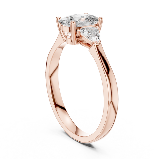 Mixed Shape Lab Grown Diamond Side Stone Ring