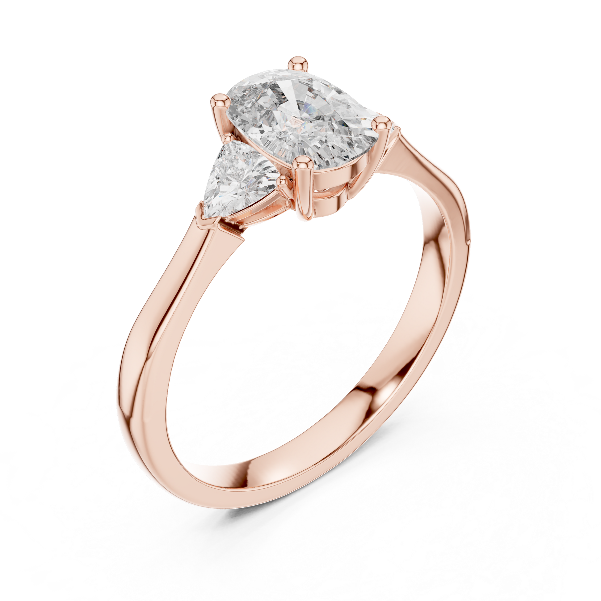 Mixed Shape Lab Grown Diamond Side Stone Ring